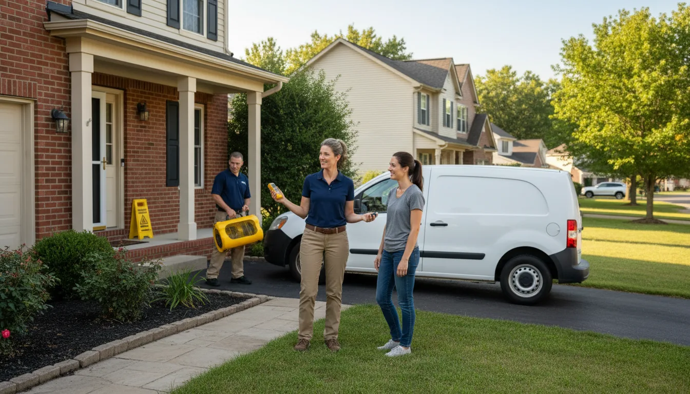 Residential water damage restoration in Waiteville, WV